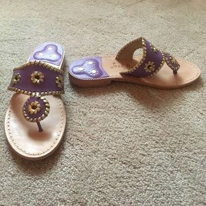 Jack Rogers Purple/Gold Sandals